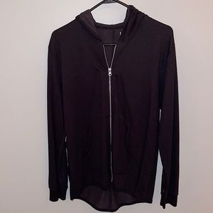 Hanes black zip up hoodie (size large)